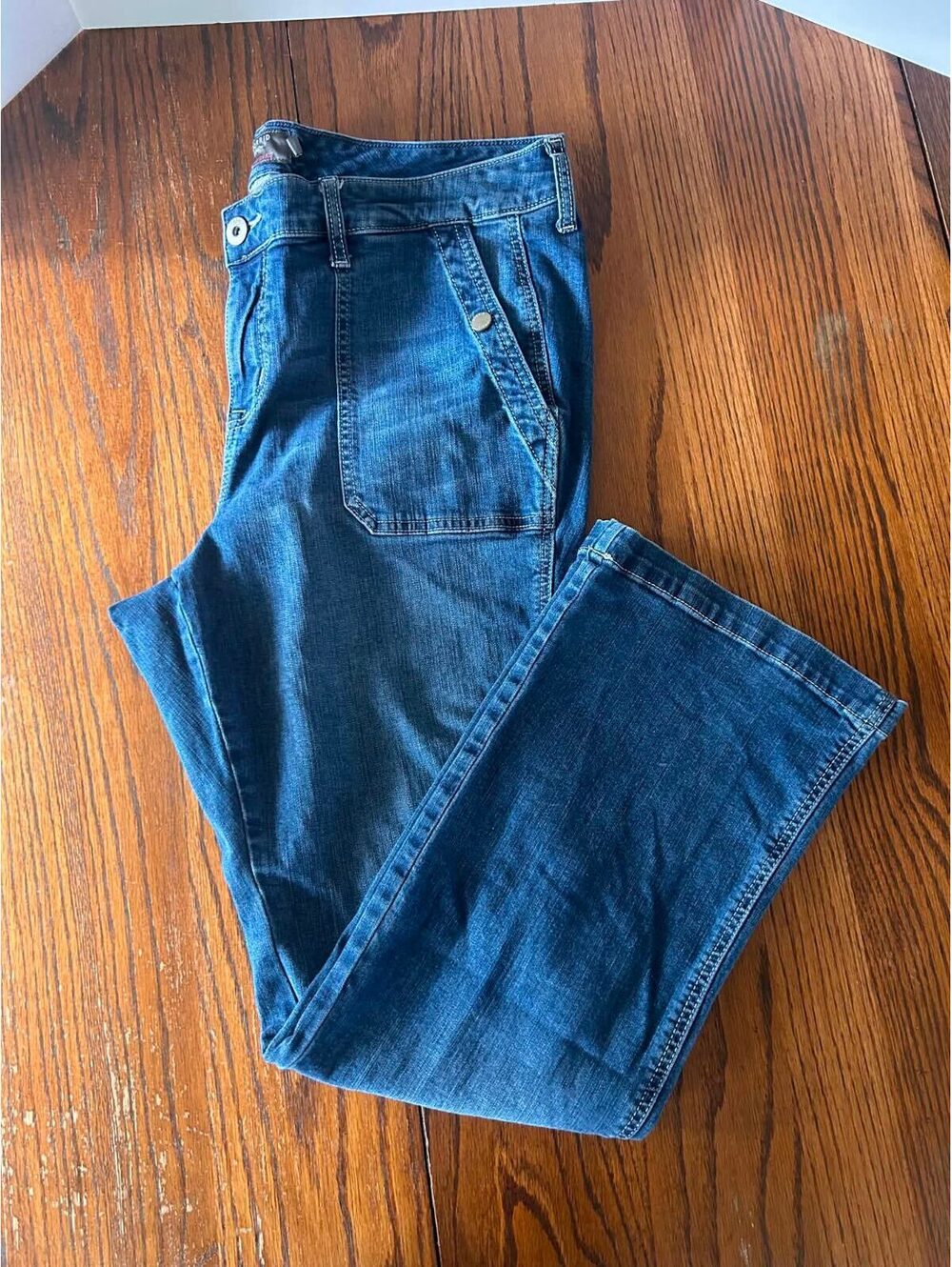 Torrid Feel The Fit Womens Plus Size Blue Denim Stretch Jeans RN 148862 Bootcut